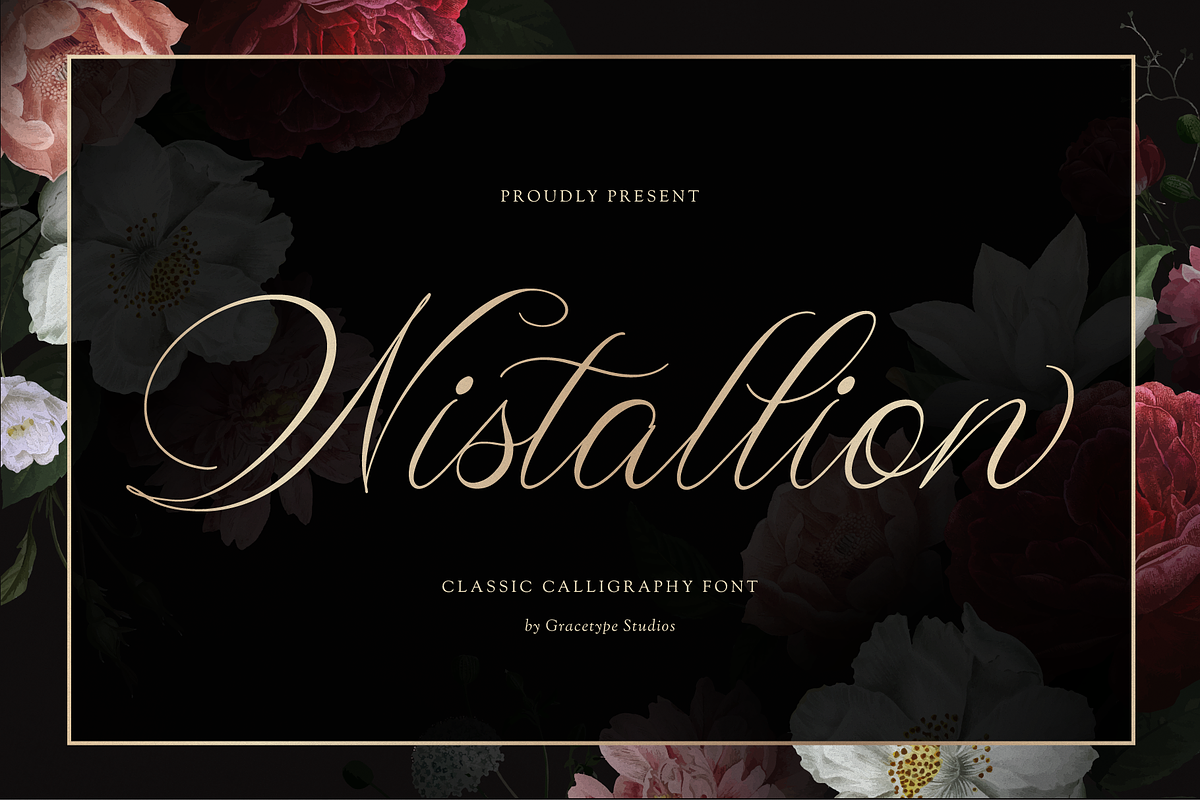 Wistallion | Classic Calligraphy, a Script Font by gracetype_studio (Photo 1 of 12)