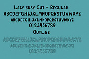 Lazy Paper Cut Four Bundle Font, a Handwritten Font by Tanondesign (Thumbnail 7 of 8)