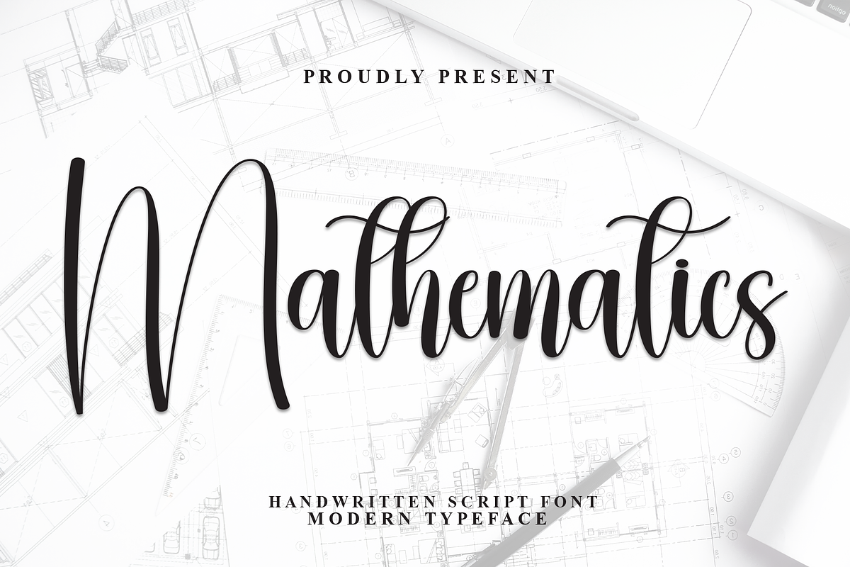 Mathematics | Script Font, a Handwritten Font by Scratchones (Photo 1 of 8)