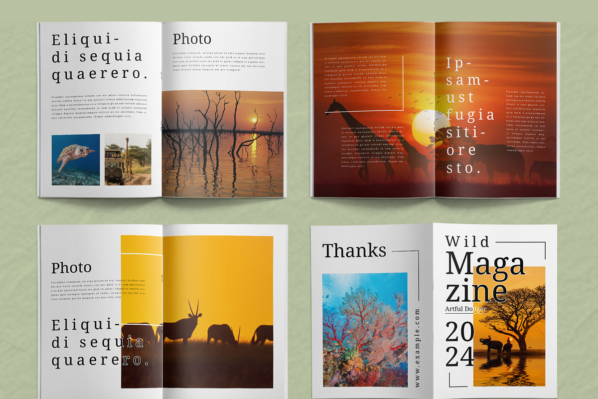 Wild Magazine Layout, a Magazine Template by ContestDesign (Photo 3 of 3)