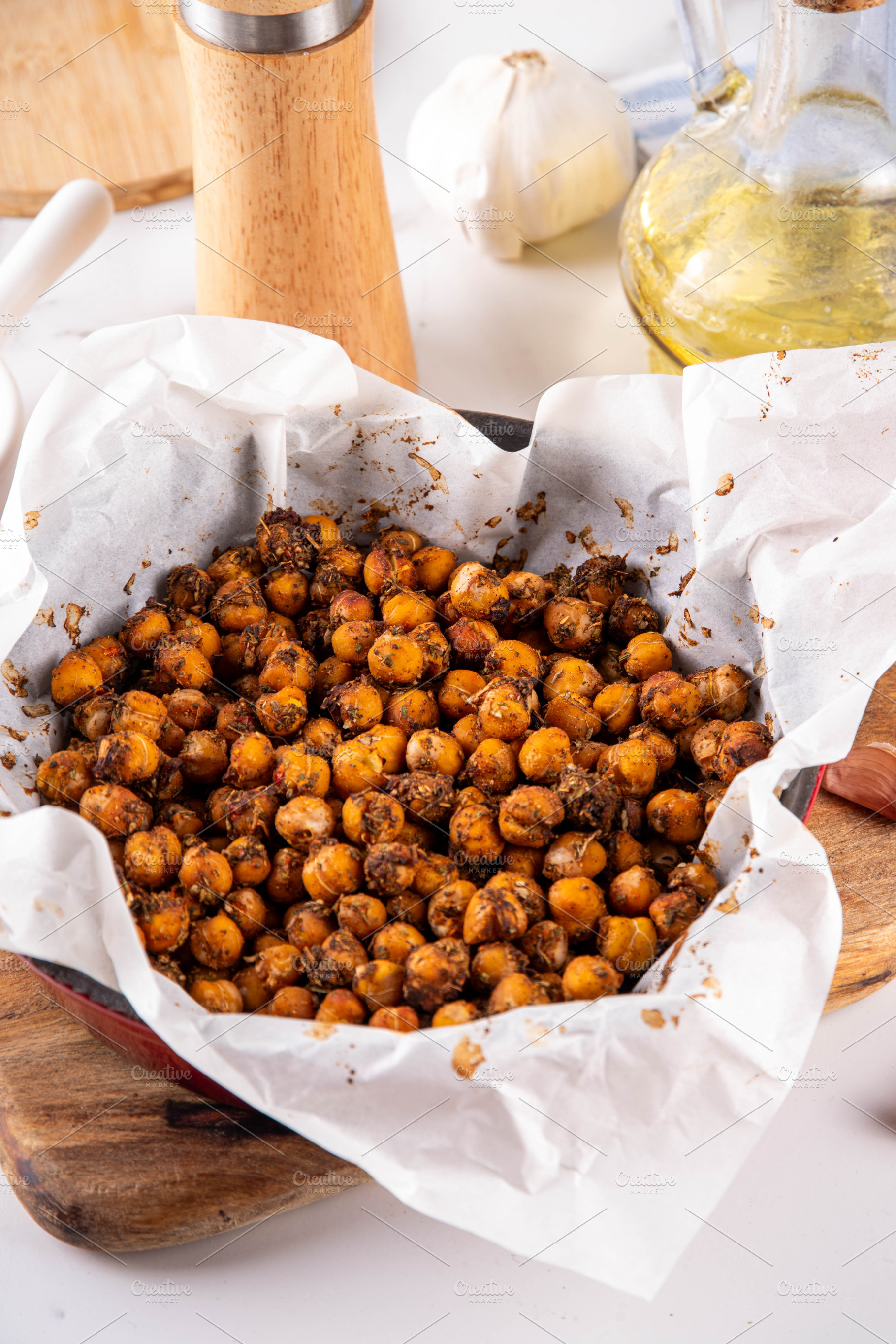 Homemade fried crispy chickpeas,, a Food & Drink Photo by Rimma