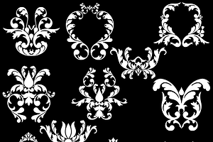 Damask Elements Photoshop Brushes