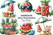 Hello Summer Juicy Watermelon, an Illustration by CraftArtStudio (Thumbnail 1 of 6)