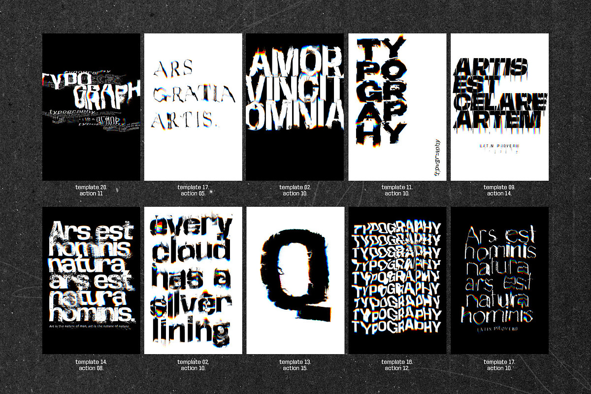 Distorted Text Effect Templates, a Background Graphic by Inartflow (Photo 18 of 23)