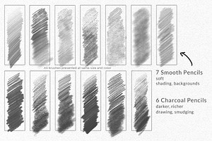 Pencil Brushes Procreate Sketch Pack