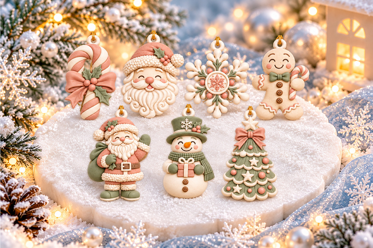 Santa Snowman Tree Ornament 3D STL, a Scene 3D Model by Layerology (Photo 4 of 4)