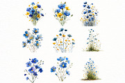 Meadow Wildflowers Clipart, an Illustration by Designworld (Thumbnail 5 of 5)