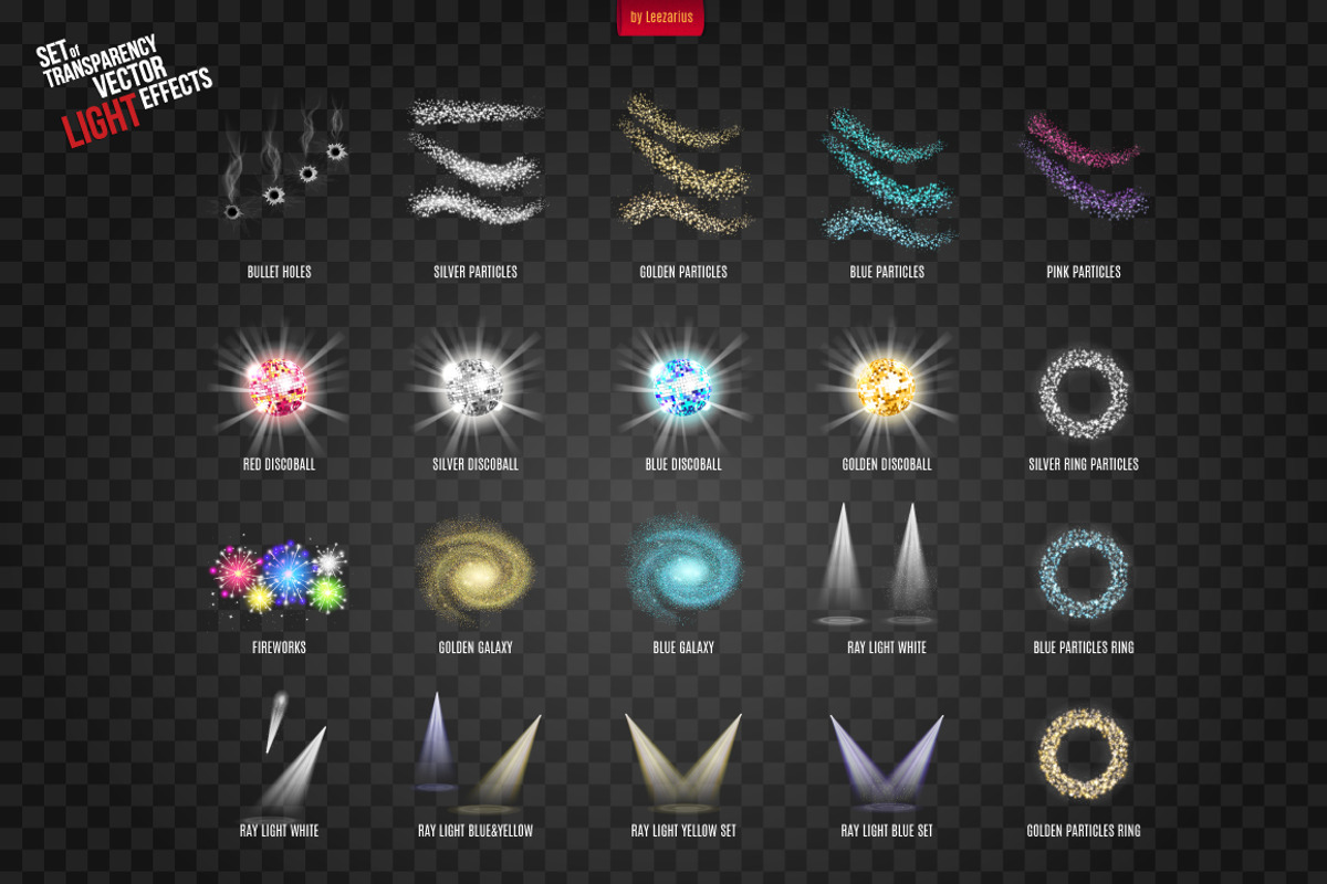 Set of transparency vector effects, an Object Graphic by leezarius (Photo 2 of 36)