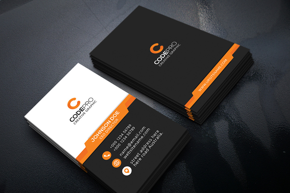 Vertical Business Card, a Business Card Template by Creative_Arts (Photo 4 of 4)