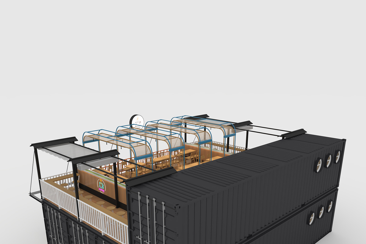 3D Model Container Cafe 16, an Architecture 3D Model by SR 3D Visual (Photo 4 of 20)