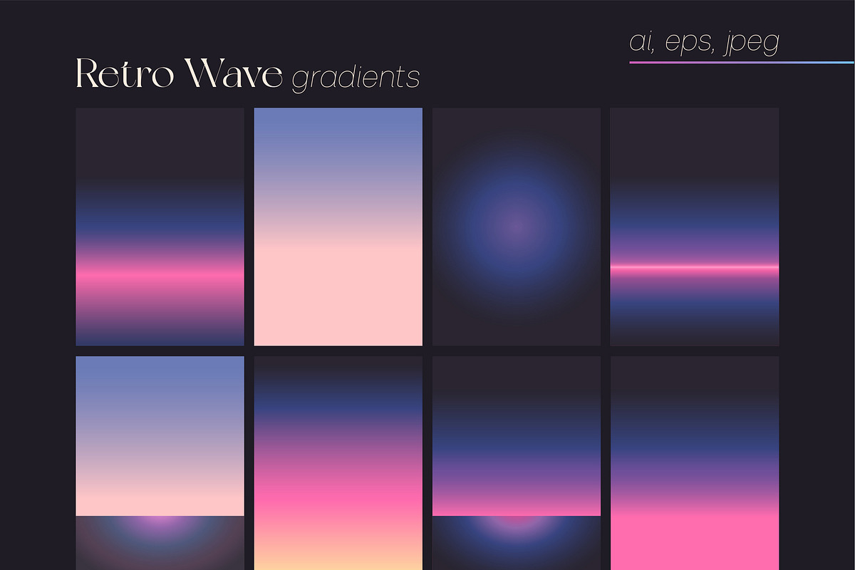 RETROWAVE 80s, 90s Synthwave Style, a Texture Graphic by Oksana Trygub (Photo 8 of 15)