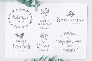 Poppit & Finch Fonts & Illustrations