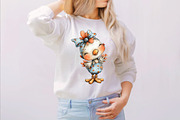 Whimsical Chicken Valentine Clipart, an Illustration by SVGArt (Thumbnail 4 of 8)
