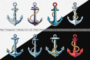 Anchor Rope Clipart, a Graphic by Artnoy (Thumbnail 2 of 5)