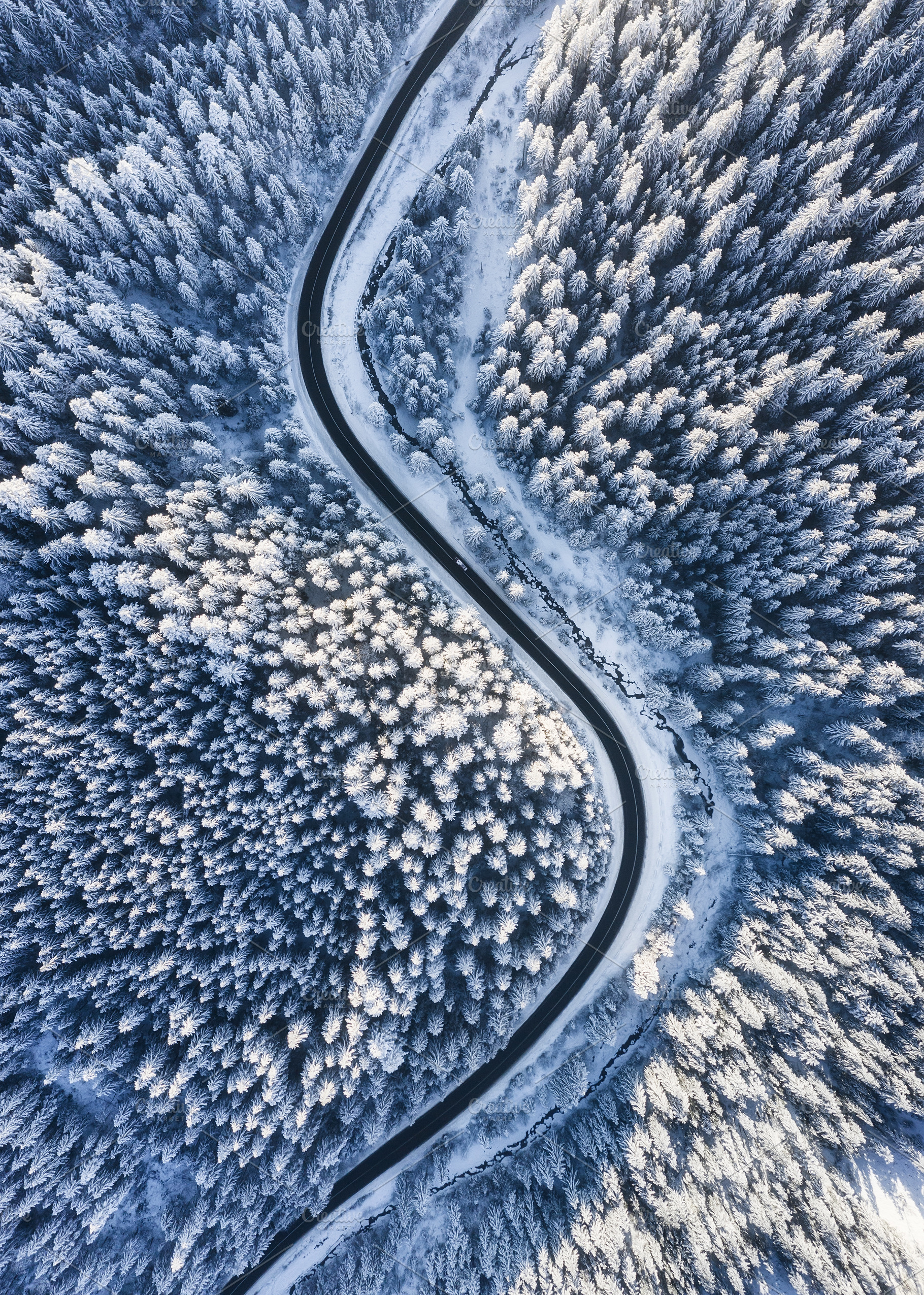 Winter landscape from air, a Nature Photo by Landscape and travel