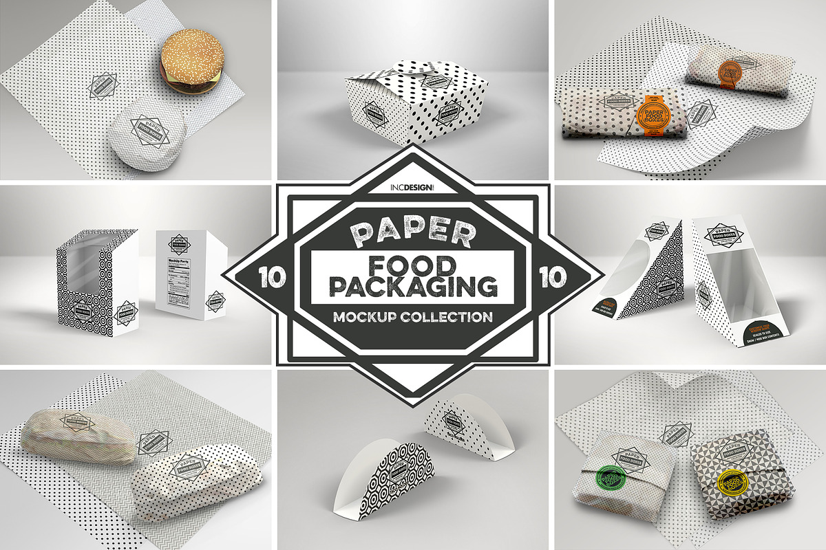 VOL.10 Food Box Packaging Mockups, a Product Mockup by INCDesign (Photo 2 of 22)