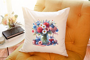Vintage Patriotic Flowers in Jar PNG, an Illustration by Sublimation Artist (Thumbnail 6 of 6)