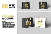 High Quality Paper Bag Mockup, a Product Mockup by LOGTURNAL (Thumbnail 1 of 4)