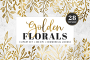 Silver Foil Floral Clipart Set, an Illustration by Brandi Lea Designs (Thumbnail 1 of 7)