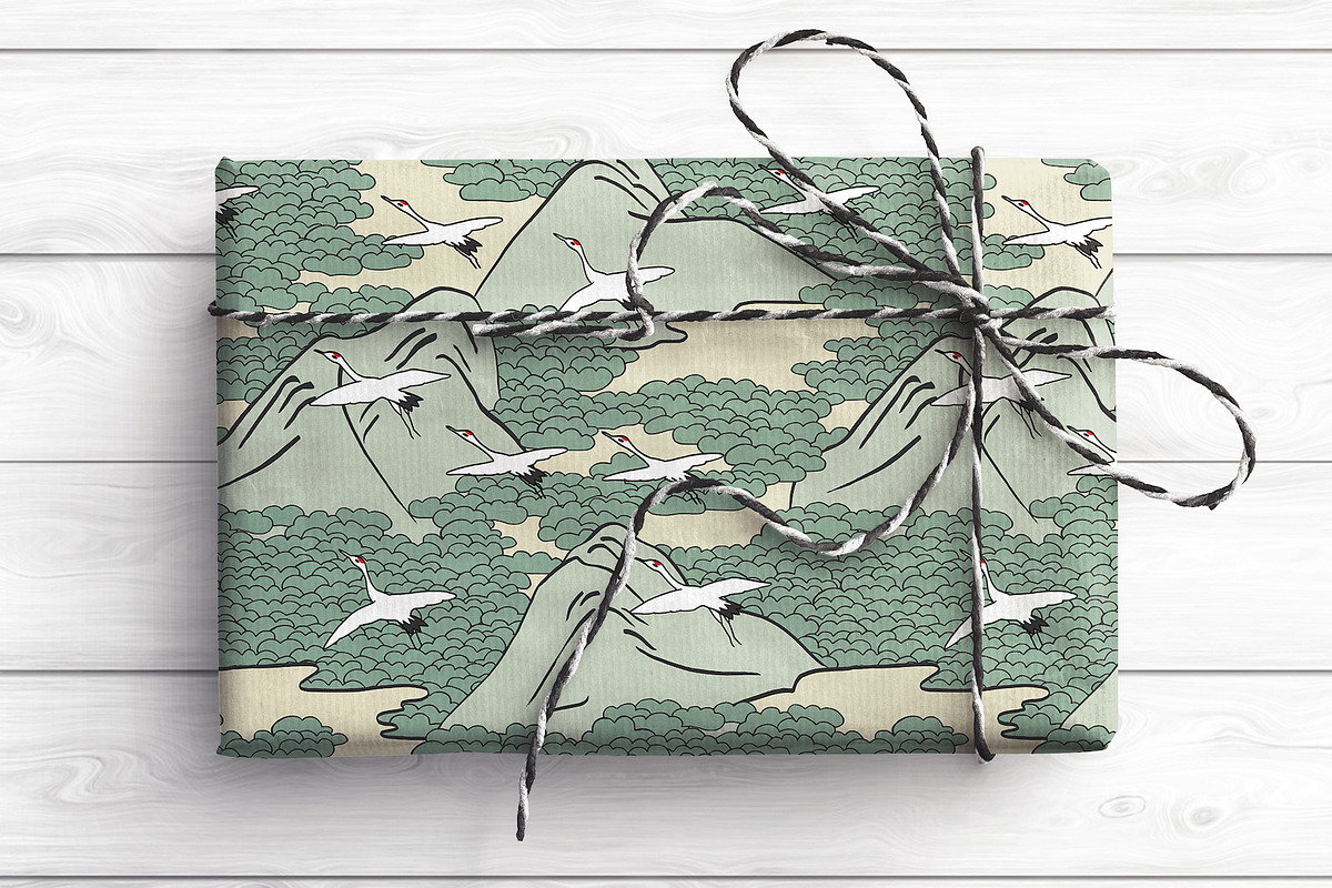 Japanese Cranes - Two Patterns, a Pattern Graphic by Franzi draws (Photo 3 of 3)