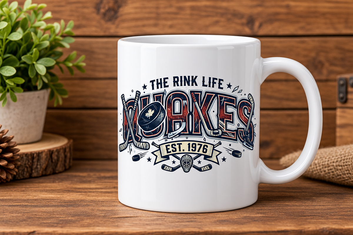 Vintage Rink Life Hockey Logo Design, an Object Graphic by Artivon (Photo 2 of 3)