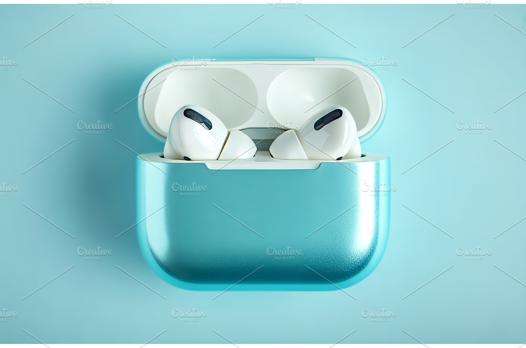 On a light blue background, a modern, a Technology Photo by ZinetroN
