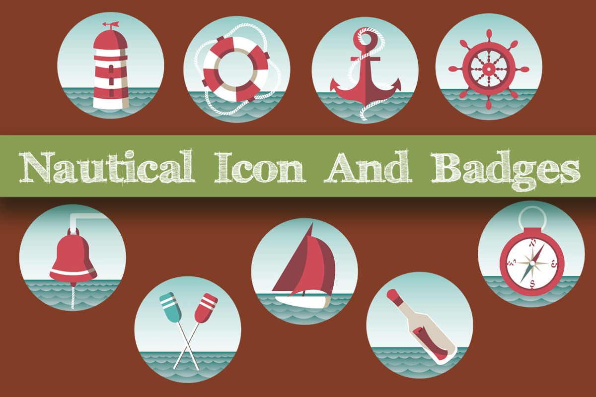 Nautical Icon And Badges