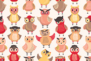 Cute owls seamless patterns, a Pattern Graphic by Good Studio (Thumbnail 6 of 10)