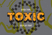 Toxic Font, a Sans Serif Font by Joshua Swain (Thumbnail 9 of 9)