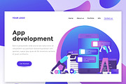 Landing page templates, a Templates & Theme by Creative Graphics (Thumbnail 7 of 12)