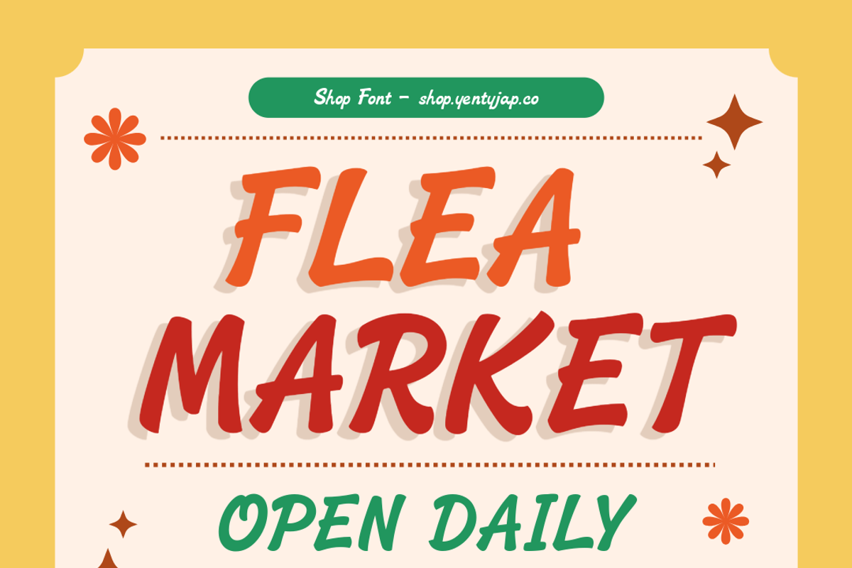 YJ Weekend Market, a Script Font by YENTY JAP CO (Photo 8 of 9)