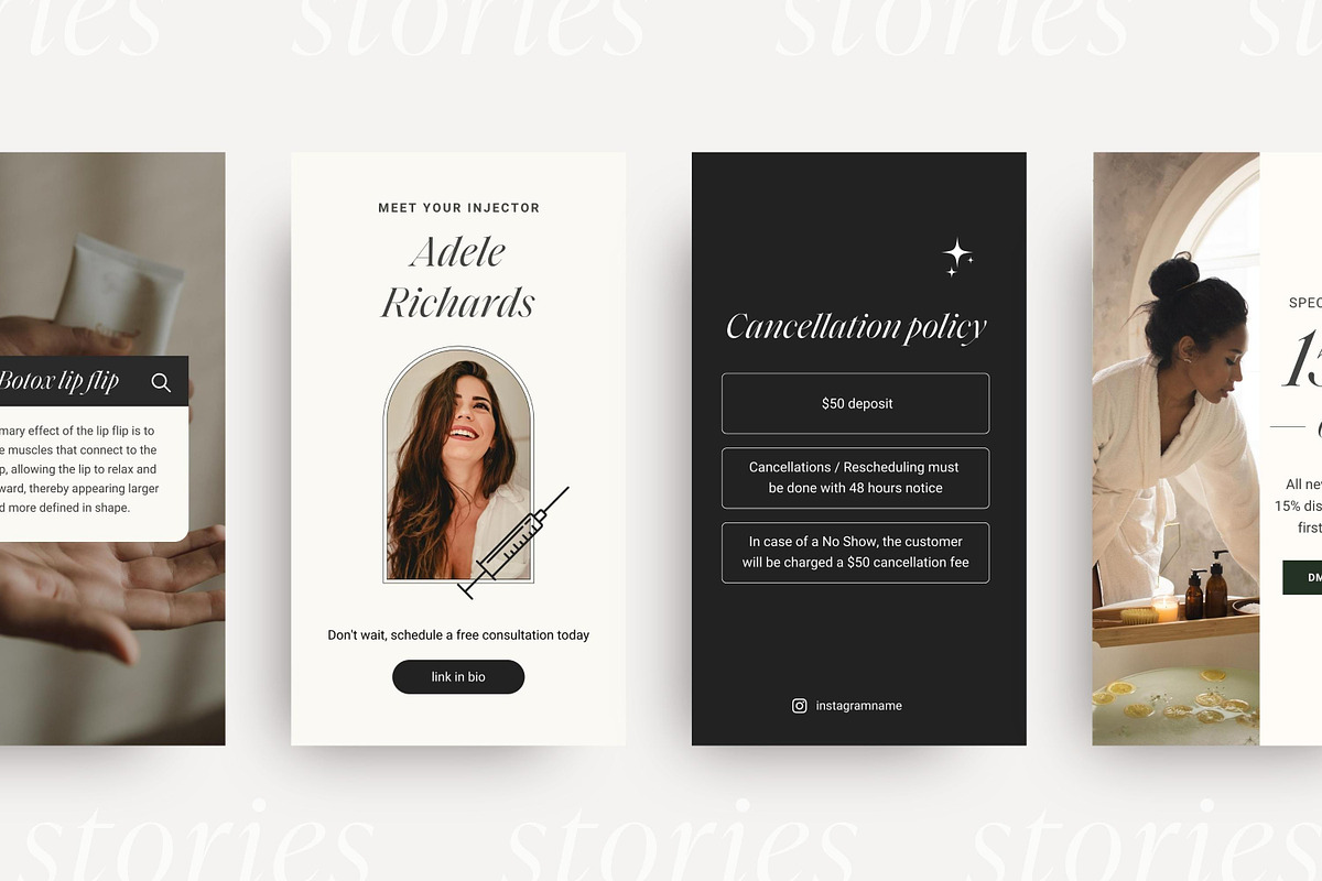 Nurse Injector Instagram BUNDLE, a Social Media Template by LiliesandBerries (Photo 14 of 21)