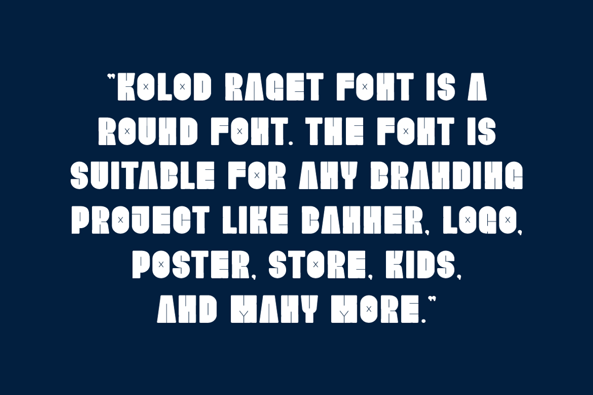 Kolod Raget - Round Font, a Sans Serif Font by Iqsiart Studio (Photo 6 of 6)