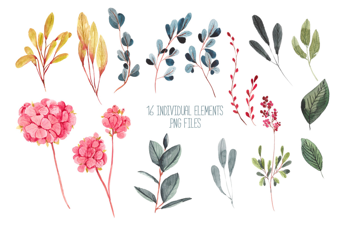 Botanica - watercolor set, a Work Illustration by Charushella (Photo 2 of 5)