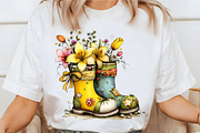 Boots with Spring Flowers Sublimatio, an Illustration by designcity5 (Thumbnail 3 of 5)
