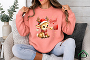 Funny Boop Christmas Baby Reindeer, a Seasonal Illustration by Craft Nest (Thumbnail 2 of 6)