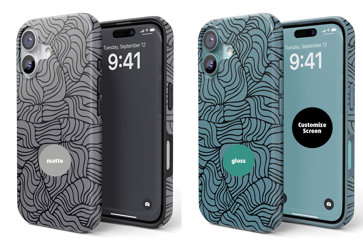 iPhone 16 Tough Case Mock-up, an iPhone Mockup by Colatudo Store (Photo 5 of 10)
