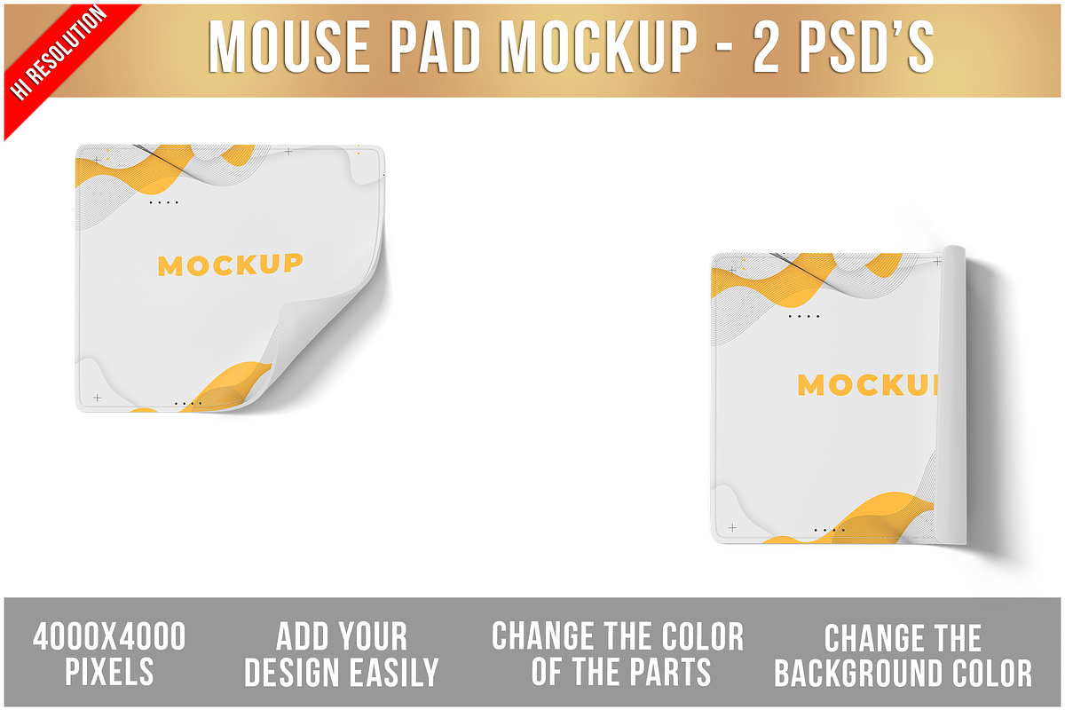 Mouse Pad Mockup PSD, an Advertising Mockup by Bruno's Shop (Photo 1 of 4)