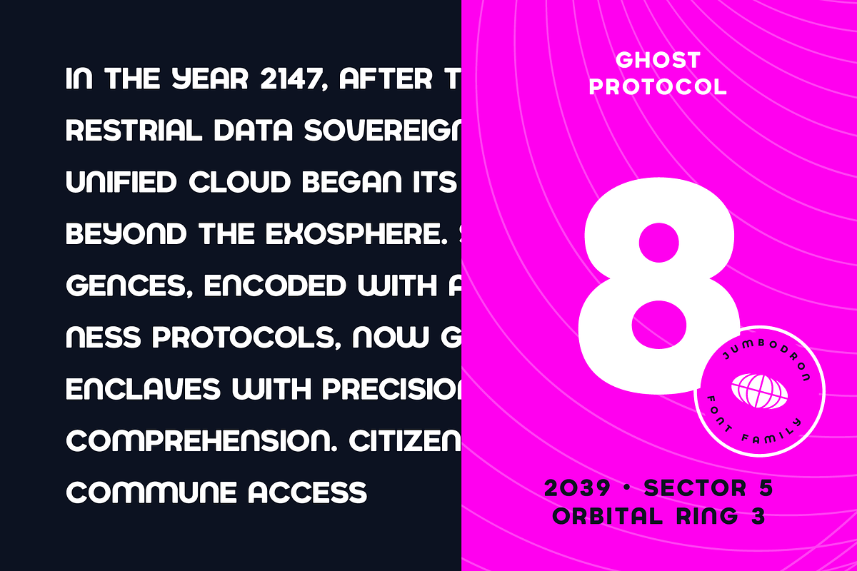 Jumbodron Font Family - 36 Fonts, a Sans Serif Font by alpercakici (Photo 2 of 10)