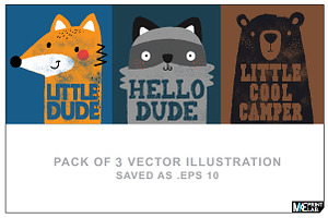PACK OF 3 ANIMAL PRINT DESIGNS