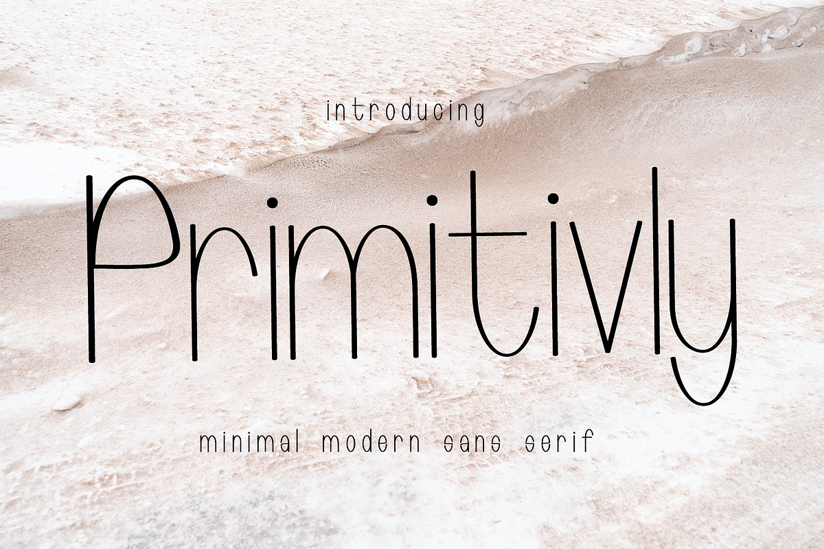 Primitivly Minimal Modern Sans Serif, a Sans Serif Font by Quothron (Photo 1 of 8)