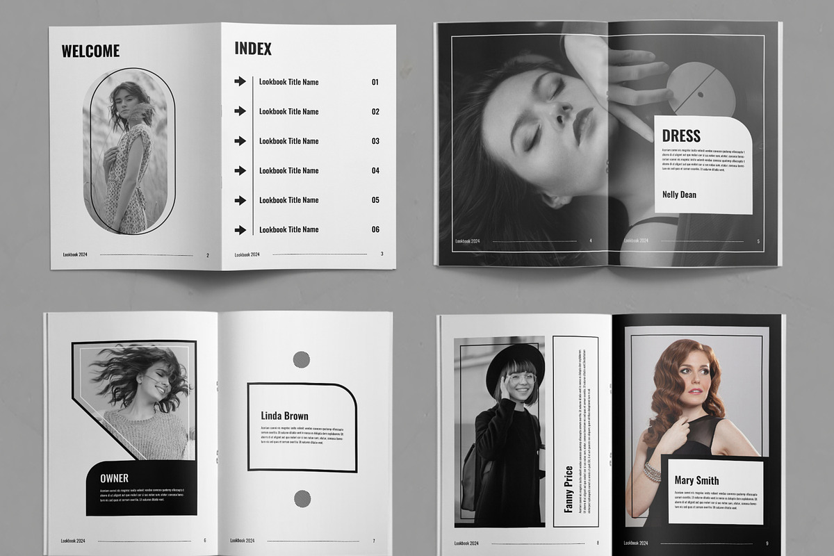 Fashion Lookbook Template Layou