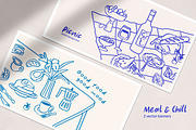 Breakfast & picnic food backgrounds, a Food Illustration by Good Studio (Thumbnail 1 of 3)