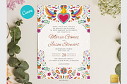 Mexican Wedding Invitation | CANVA, a Stationery Template by Creative Market (Thumbnail 1 of 5)