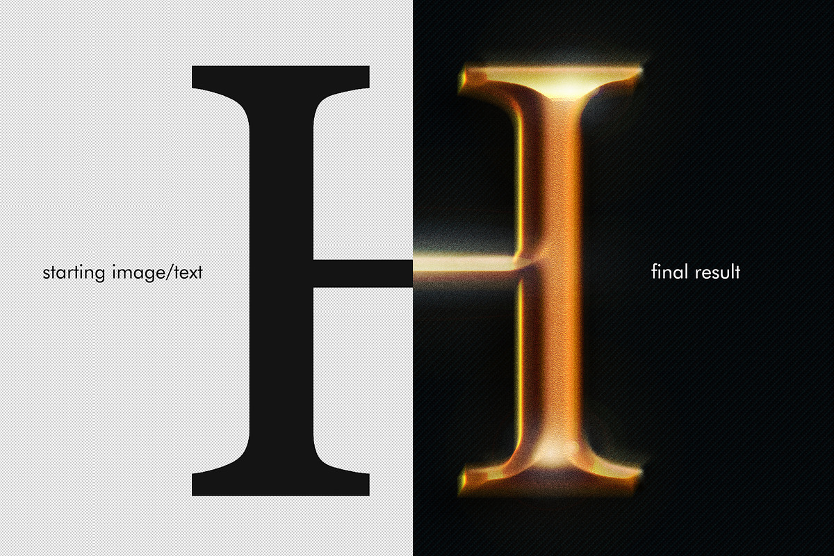 HD Photoshop Gold, text logo FX, a Layer Style Add-On by Giallo (Photo 4 of 15)