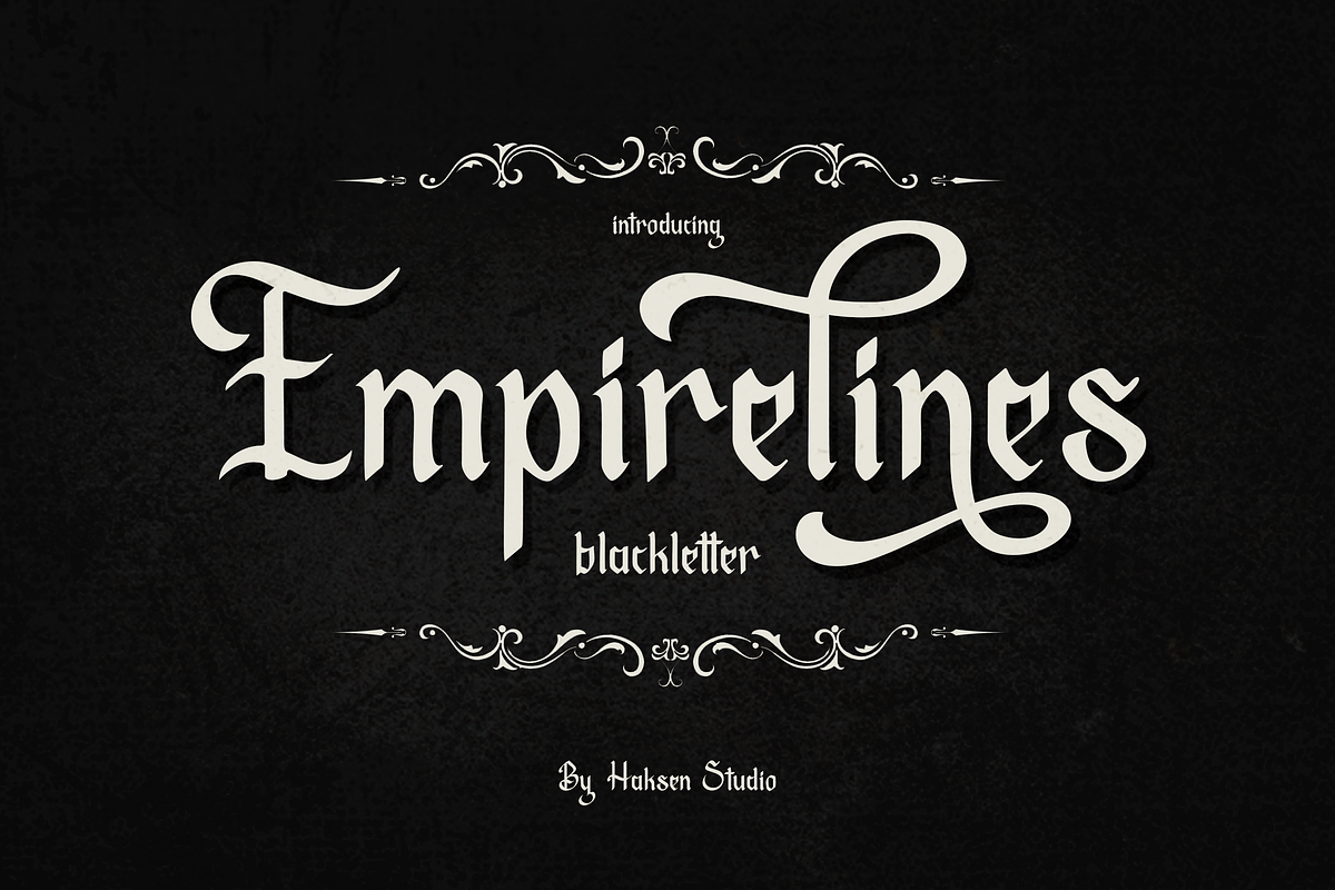 Empirelines, a Blackletter Font by Haksen (Photo 1 of 7)