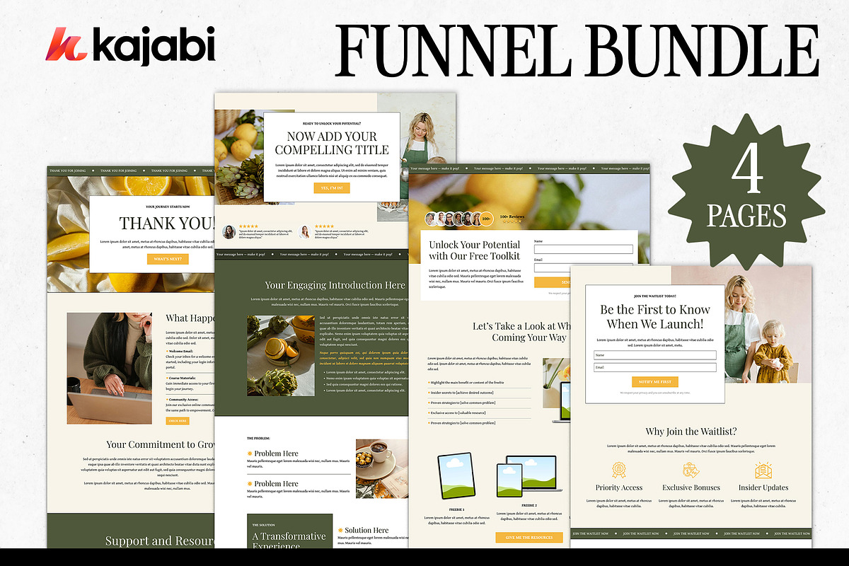 Kajabi Funnel Page Bundle