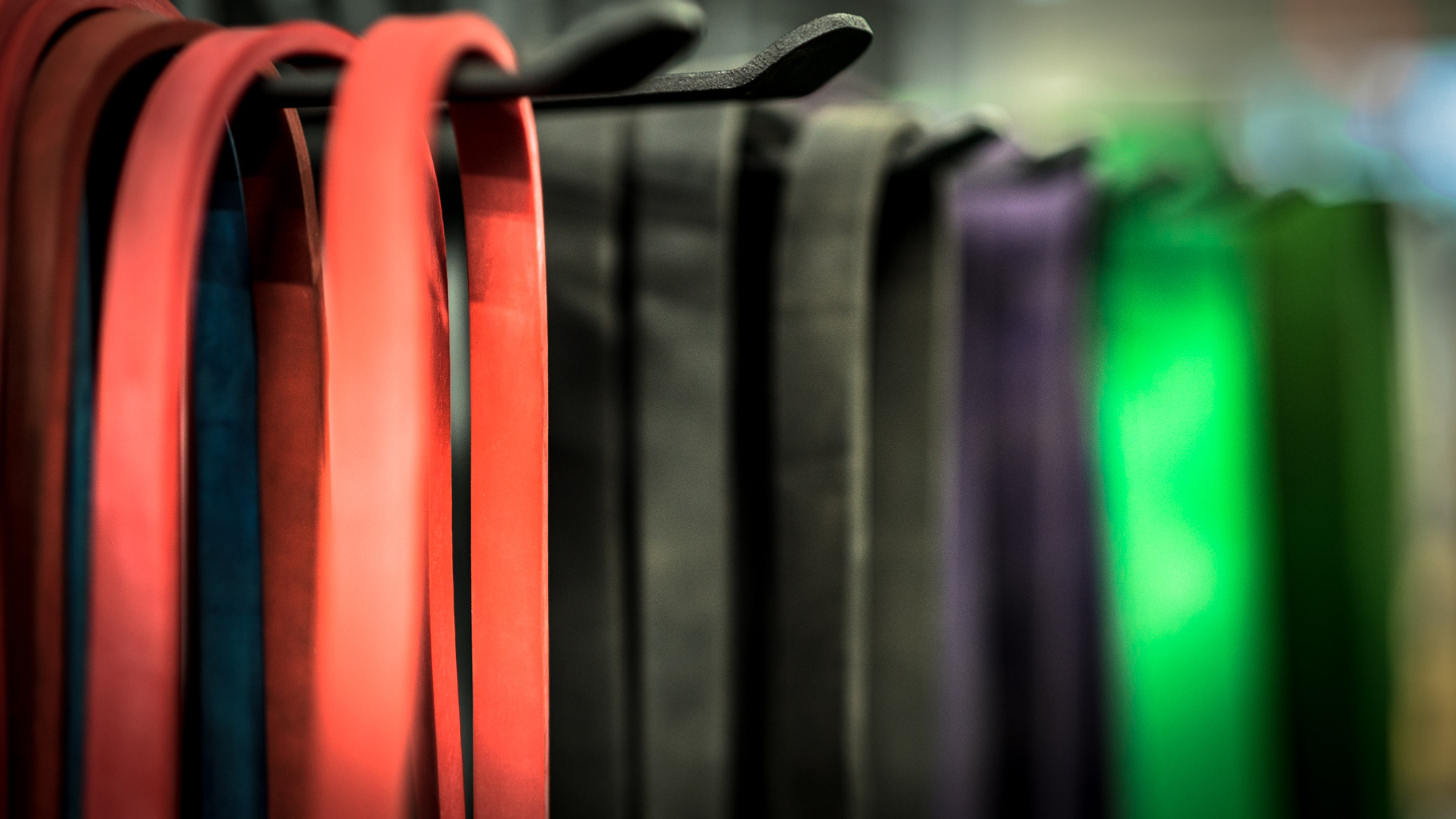 Mobility Bands At A Fitness Center, a Photo by Snake Eye Media