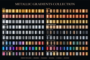 METALLIC GRADIENTS PS & Illustrator
