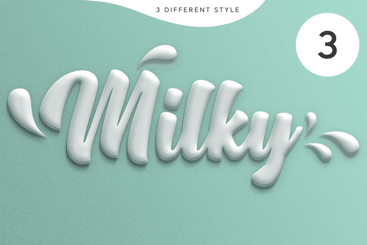 Milky Text Effect, a Layer Style Add-On by Evlogiev Studio (Photo 4 of 7)